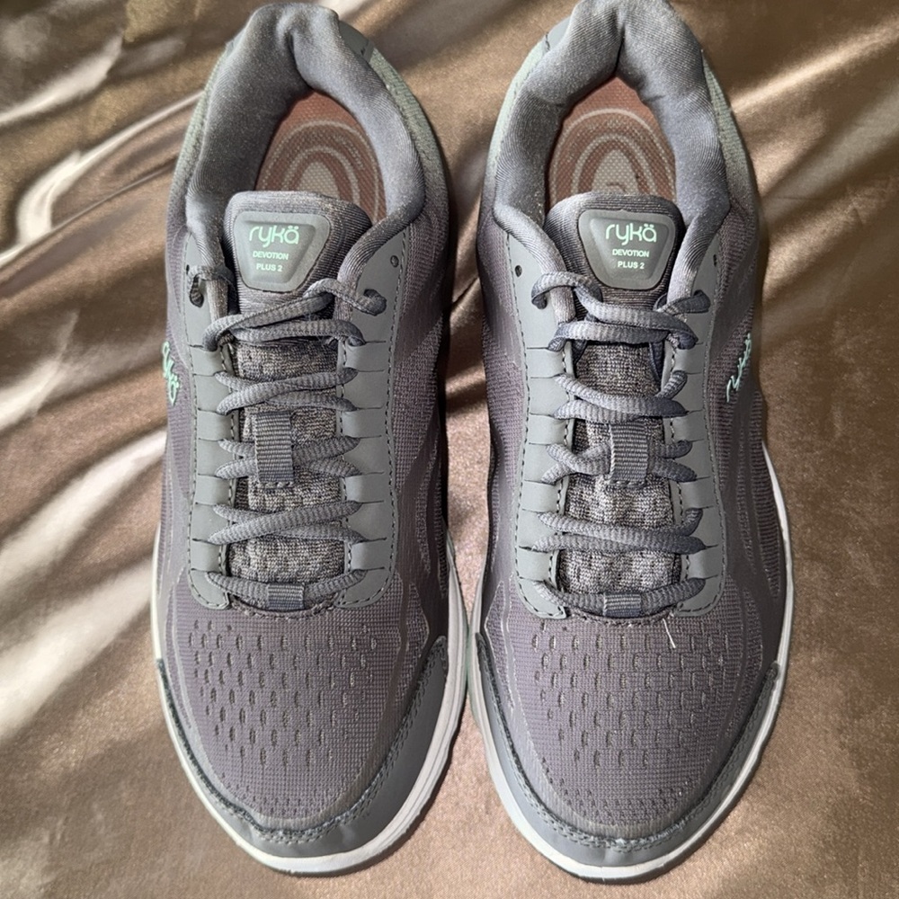 Ryka Devotion Plus 2 Walking Gray Mint Peach Sneakers Size 8 - Picture 9 of 15